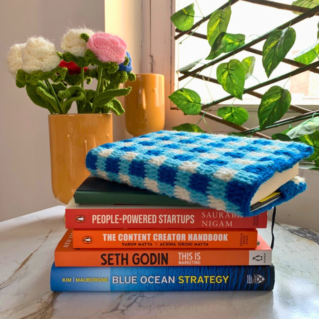 Crochet Gingham Book Cover