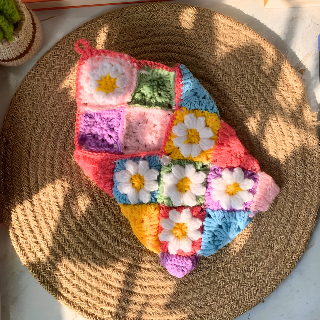 Daisy Granny Square Kindle Sleeve