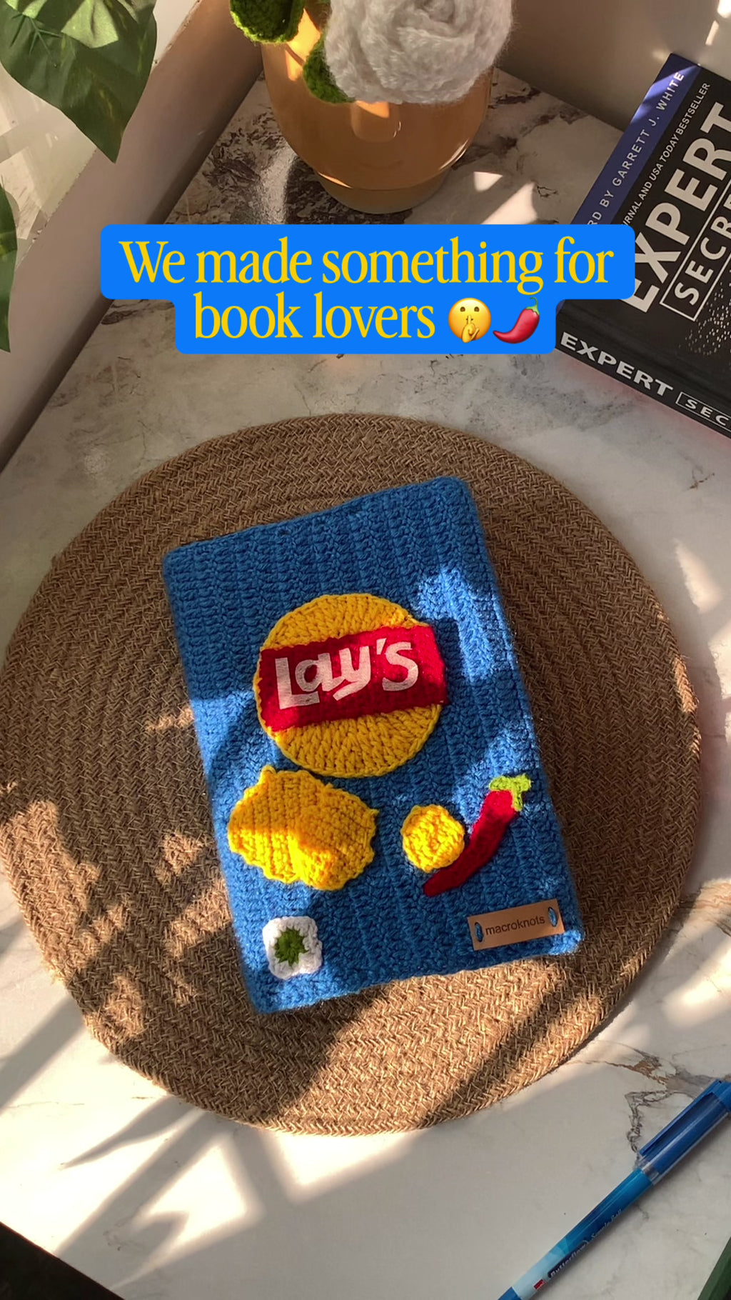 Blue Lay's Crochet Book Cover